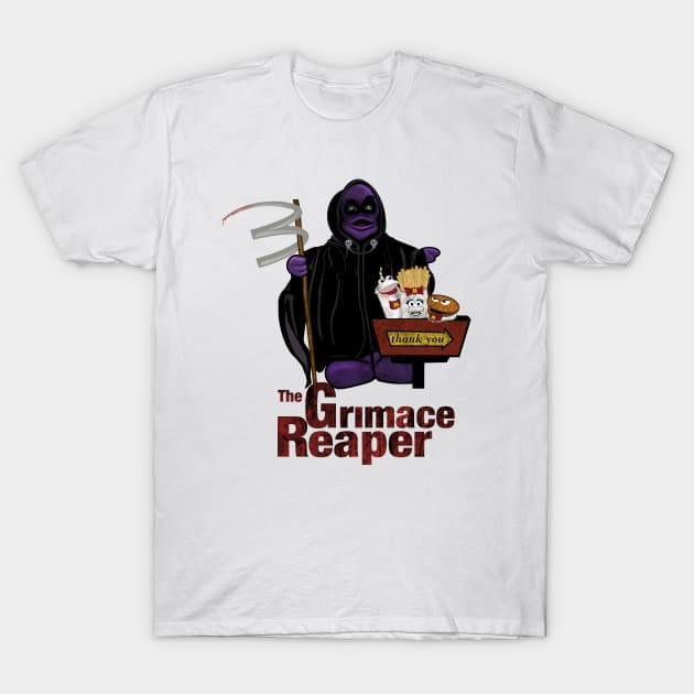 Grimace Reaper T-Shirt by scottsherwood